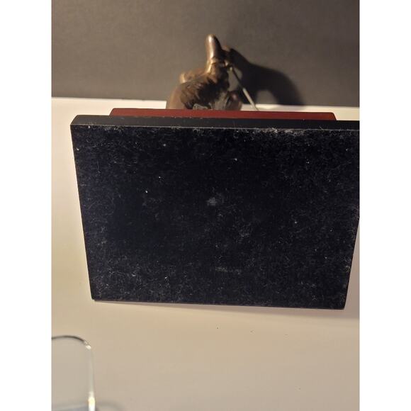 Bronze Metal Golf Figurine Statue 11.5" Wood Base Classic Perfect Swing Golfer - Picture 11 of 11